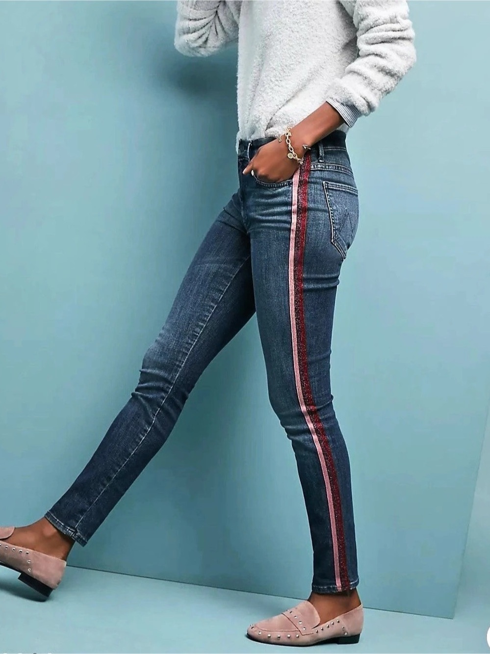 MOTHER The Looker High-Rise
Striped size 31